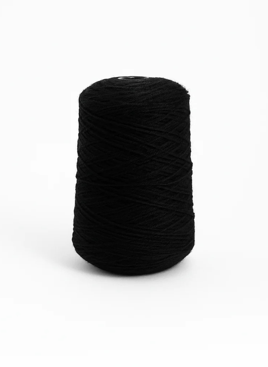 Black 100% Wool Tufting Yarn On Cone